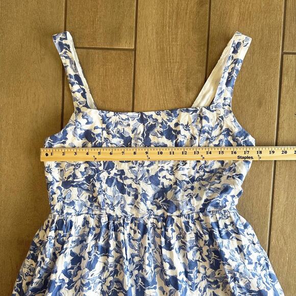 Quince Womens European Fit & Flare Floral Linen Dress Large Cottagecore Pockets - Picture 9 of 10